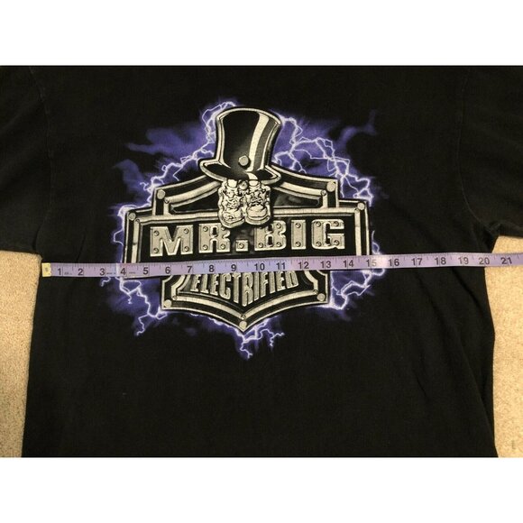 VTG Mr. Big Electrified Japan Get Over It Tour 2000 Band Tee Black Mens Large - Picture 5 of 11